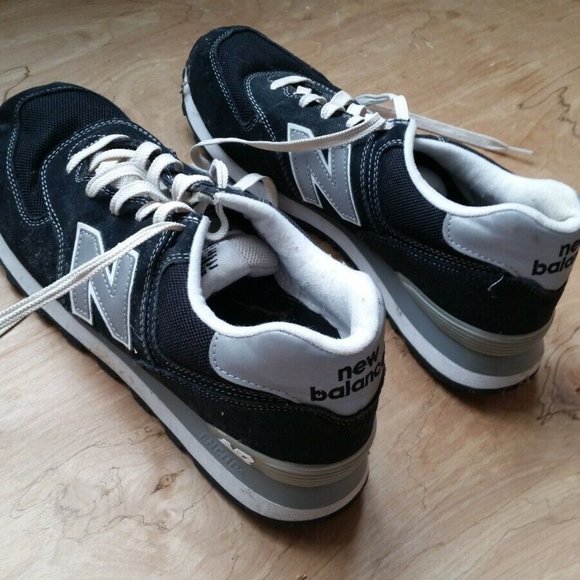 new balance 574 black mens size 11 1990s 2000s era Steve Jobs Cherdleys Dad shoe main image 11
